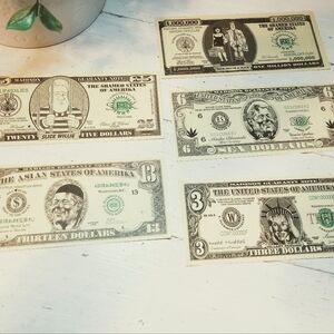 1990s Bill Hillary Clinton Politic Paper  Dollar Bill Funny Money Adult Novelty